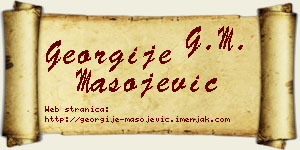 Georgije Mašojević vizit kartica
